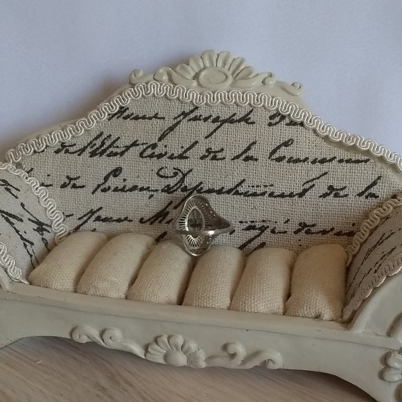 Art Deco Aquamarine Silver Ring - Picture 3 of 5